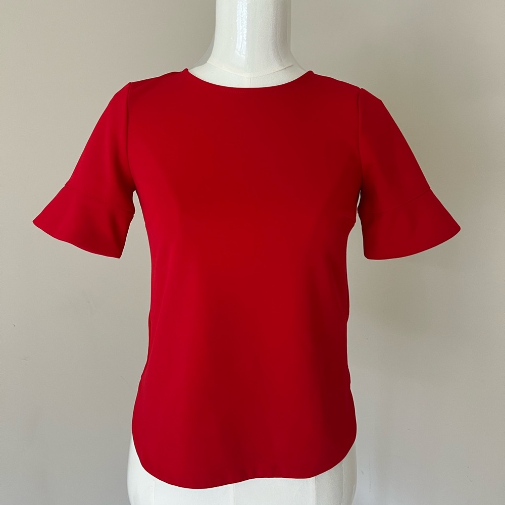 Ann Taylor Red Blouse - XXS Petite